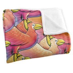 Royce Mcclure Flocking Birds Silky Supersoft Blanket Multicoloured (152Cm X 127Cm) - thumbnail 3