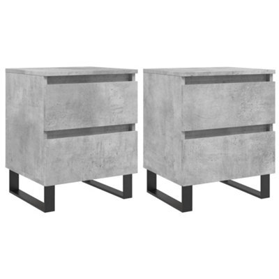 Berkfield Elegant Bedside Cabinets 2 Pcs Concrete Grey 40X35X50 Cm Engineered Wood - image 1