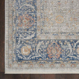 Grey Luxurious Traditional Bordered Floral Rug Easy To Clean Living Room And Bedroom-300Cm X 381Cm - thumbnail 5