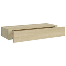 Vidaxl Wall-Mounted Drawer Shelves 2 Pcs Oak 60X23.5X10Cm Mdf - thumbnail 8