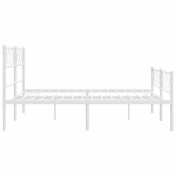 Berkfield Metal Bed Frame With Headboard And Footboard White 120X200 Cm - thumbnail 6