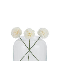 Wyld Haus Set Of 3 White Short Artificial Chrysanthemum Stems, 290mm Plastic Faux Flowers - thumbnail 2