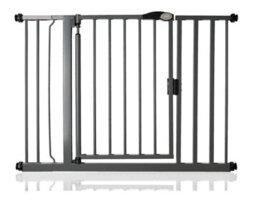 Safetots Pressure Fit Self Closing Stair Gate, 103.8Cm - 110.8Cm, Slate Grey, Auto Closing Baby Gate, Safety Barrier