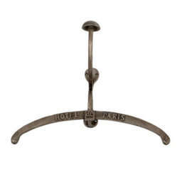 Hill Interiors Antiqued Coat Hanger With Hook - Metal - L13 X W3 X H24 Cm - Silver