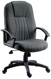 Teknik City Fabric Executive Chair Charcoal With Gas Lift And Sturdy Nylon Armrests