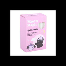 Moon Magic Spell Candle Kit 12 White Candles, Spell & Wooden Holder - thumbnail 2