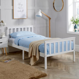 Home Source Florida 3Ft Single Wooden Bed Frame White - thumbnail 1