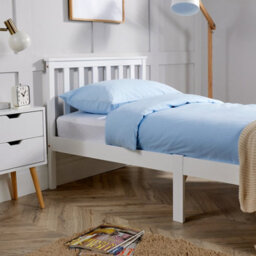 Home Source Florida 3Ft Single Wooden Bed Frame White - thumbnail 3