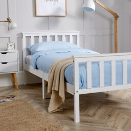 Home Source Florida 3Ft Single Wooden Bed Frame White - thumbnail 2