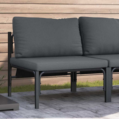 Berkfield Outdoor Furniture With Cushion With Pillow Anthracite Steel - image 1