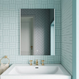 Hudson Reed Cepheus Led Touch Sensor Ambient Illuminated Bathroom Mirror With Demister, Silver, 800 X 600 mm - thumbnail 6