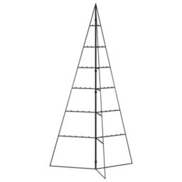 Berkfield Metal Christmas Tree For Decoration Black 140 Cm - thumbnail 4