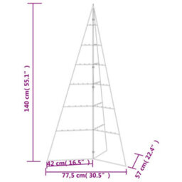 Berkfield Metal Christmas Tree For Decoration Black 140 Cm - thumbnail 7