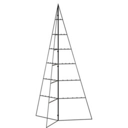 Berkfield Metal Christmas Tree For Decoration Black 140 Cm - thumbnail 5