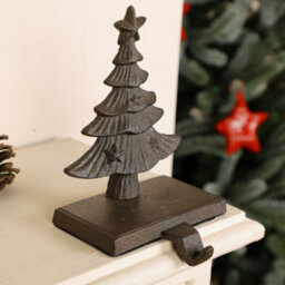 Dibor Antique Brown Christmas Tree Decorative Stocking Hook Fireplace Stocking Holder Christmas Stocking Holder - thumbnail 3