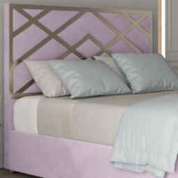 George Upholstered Soft Velvet Metal Designer Bed Frame - thumbnail 3