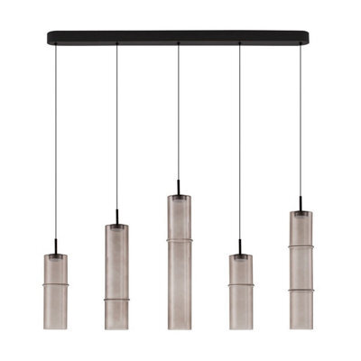 Luminosa Lighting Luminosa Sano Bar Pendant Ceiling Light Matt Black, Moca Brown Triac Dimmable Led 18W 1080Lm 3000K - image 1