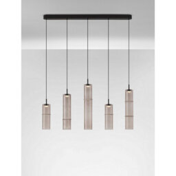 Luminosa Lighting Luminosa Sano Bar Pendant Ceiling Light Matt Black, Moca Brown Triac Dimmable Led 18W 1080Lm 3000K - thumbnail 4