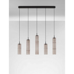 Luminosa Lighting Luminosa Sano Bar Pendant Ceiling Light Matt Black, Moca Brown Triac Dimmable Led 18W 1080Lm 3000K - thumbnail 3