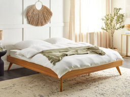 Beliani Bed Without Headboard Berric 180 X 200 Cm (Eu Super King) Natural Ash Wood - thumbnail 2