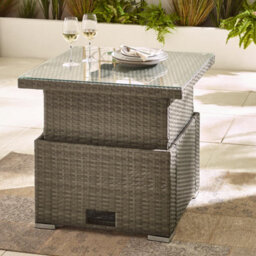 Furniturebox Uk Orlando Grey Rattan Rising Garden Coffee Dining Table - thumbnail 2