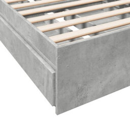 Berkfield Bed Frame With Drawers Without Mattress Concrete Grey 90X200 Cm - thumbnail 8