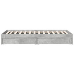 Berkfield Bed Frame With Drawers Without Mattress Concrete Grey 90X200 Cm - thumbnail 5