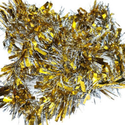 HSD Chunky Gold & Silver Tinsel Garland - 2M (6.5Ft), Festive Christmas & Party Decoration, Mantel & Home Decor - thumbnail 2