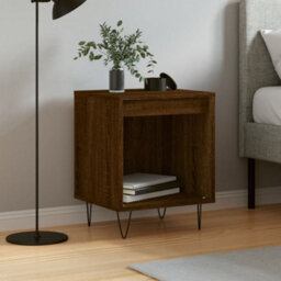 Berkfield Bedside Cabinet Brown Oak 40X35X50 Cm Engineered Wood
