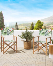 Beliani Set Of 2 Garden Chairs Cine Acacia Wood Green - thumbnail 2
