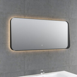 Plum&clay Vermont Led Illuminated Black Bathroom Backlit Mirror (H)550mm (W)1200mm - thumbnail 2