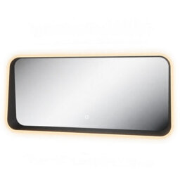 Plum&clay Vermont Led Backlit Bathroom Mirror Illuminated Black Mirror With Demister Pad (H)550mm (W)1200mm - thumbnail 4