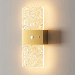 Gold 2X Battery Operated Led Wall Light Up Down Indoor Wall Sconce With Motion Sensor - thumbnail 3