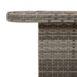Walplus Garden Table Grey 110X110X71 Cm Poly Rattan And Acacia Wood - thumbnail 8