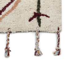 Wyld And Coco Hand-Tufted Multicolour Cotton Area Rug, 80 X 150 Cm, Beige Geometric Design - thumbnail 6