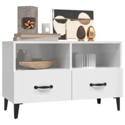 Berkfield Tv Cabinet High Gloss White 80X36X50 Cm Engineered Wood - thumbnail 4