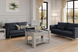 Home Treats Wooden Coffee Table Grey Lifting Space Saving Storage Compartment - thumbnail 3
