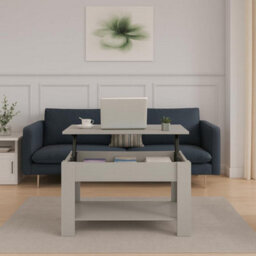 Home Treats Wooden Coffee Table Grey Lifting Space Saving Storage Compartment - thumbnail 4
