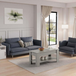 Home Treats Wooden Coffee Table Grey Lifting Space Saving Storage Compartment - thumbnail 5