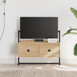 Berkfield Tv Cabinet Wall-Mounted Sonoma Oak 60.5X30X51 Cm Engineered Wood - thumbnail 1