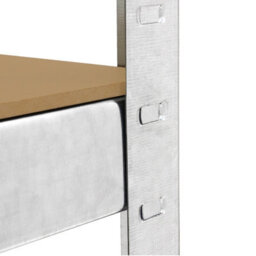 MonsterShop Monster Racking 4 X Garage Shelving Units Workshop Boltless Shelving, 175Kg/shelf, 90 X 30 X 180Cm, 5 Tier Galvanised Storage Bays - thumbnail 7