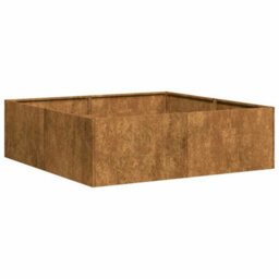 Berkfield Planter Rusty 100X100X30 Cm Weathering Steel - thumbnail 2