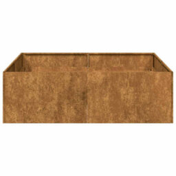 Berkfield Planter Rusty 100X100X30 Cm Weathering Steel - thumbnail 5