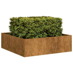 Berkfield Planter Rusty 100X100X30 Cm Weathering Steel