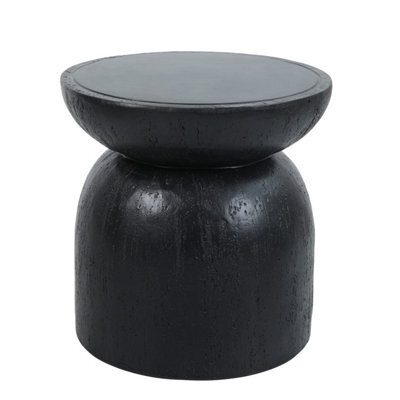 Nordlys Side Table In Black Magnesite Indoor Outdoor Modern Design Style Living Room - image 1