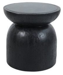 Nordlys Side Table In Black Magnesite Indoor Outdoor Modern Design Style Living Room - thumbnail 2