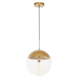 Orsina Polished Gold Frame Pendant Light, Round Drop Light, Suspended Ceiling Lamp, Metal Hanging Pendant Light - thumbnail 2