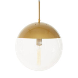 Orsina Polished Gold Frame Pendant Light, Round Drop Light, Suspended Ceiling Lamp, Metal Hanging Pendant Light - thumbnail 3