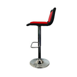 Red & Black Leather Kitchen Bar Stools Be Furniture - thumbnail 3