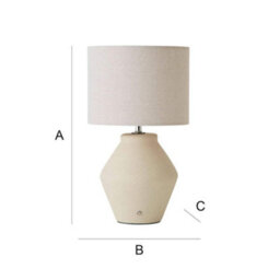 Valuelights Finn Cream Ceramic Rechargeable Table Lamp With Linen Shade - thumbnail 8